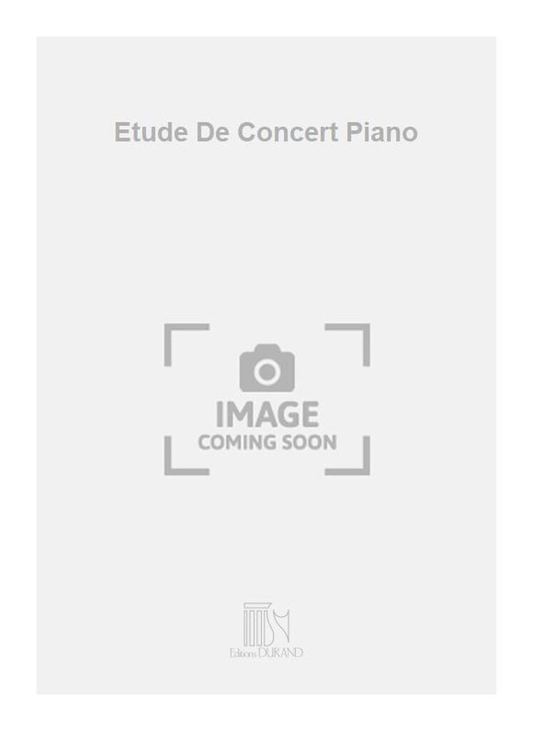 Etude De Concert Piano